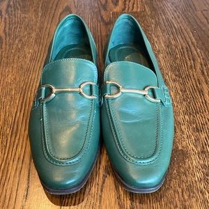 Zara green loafers